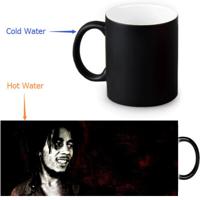 

Bob Marley Reggae Music 350ml12oz Heat Reveal Mug Color Change Coffee Cup Sensitive Morphing Mugs Magic Mug Milk Tea Cups