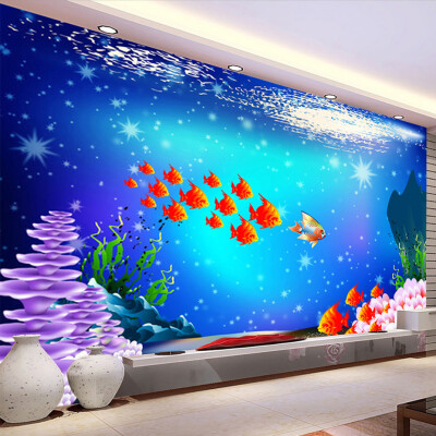 

Fashion Creative Cartoon Underwater World Background Wall Decoration Living Room Children Room Custom Wall Mural Wallpaper Roll