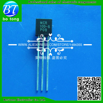 

50pcs free shipping MCR100-8 100-8 MCR100 TO-92 SCRs 600V 800mA