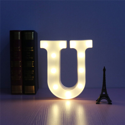 

WH 26 Letters White LED Night Light Marquee Sign Alphabet Lamp For Birthday Wedding Party Bedroom Wall Hanging Decoration