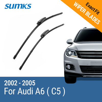 

SUMKS Wiper Blades for Audi A6 ( C5 ) 22"&22" Fit Slider Arms 2002 2003 2004 2005