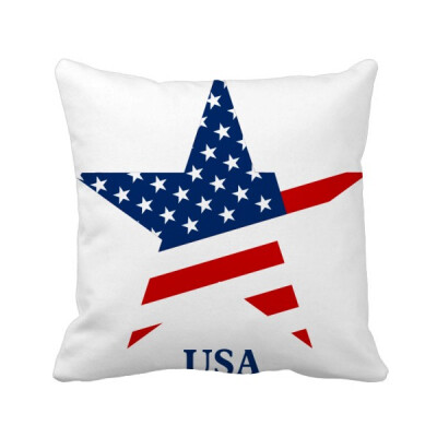 

America Star Flag the USA Pattern Square Throw Pillow Insert Cushion Cover Home Sofa Decor Gift