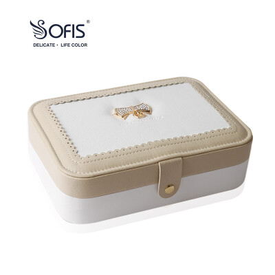 

SOFIS Jewelry Box Jewelry Storage Box Single Layer Leather Hand Jewelry Box Watch Box Simple Original Gift Girl