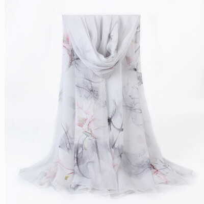 

One meter painted yarn yimihuasha silk scarf female new spring warm scarf sunscreen shawl flower moonlight night