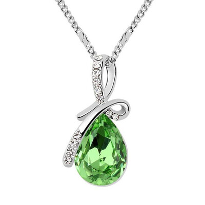 

Water Drop Necklace Pendants Crystal from Austrian Elements Women High Quality Necklace Fashion Jewelry 8315