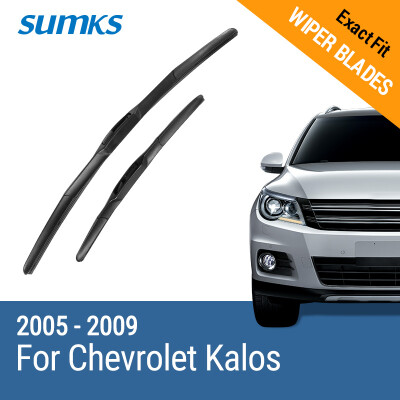 

SUMKS Wiper Blades for Chevrolet Kalos 22"&16" Fit Hook Arms 2005 2006 2007 2008 2009