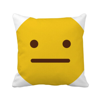 

Speechless Yellow Cute Online Chat Emoji Square Throw Pillow Insert Cushion Cover Home Sofa Decor Gift