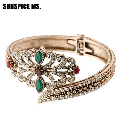 

Dropshipping Trendy Love Bangle Bracelets For Women Indian Jewelry Antique Bronze Turkish Snap Design Cuff Valentines Day Gift