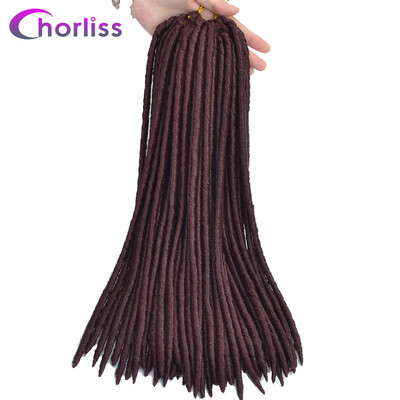

Chorliss 18Faux Locs Crochet Braids Hair Synthetic Braiding Hair Extensions 24 Strandspack 100 gpack Purple Brown Bule Color