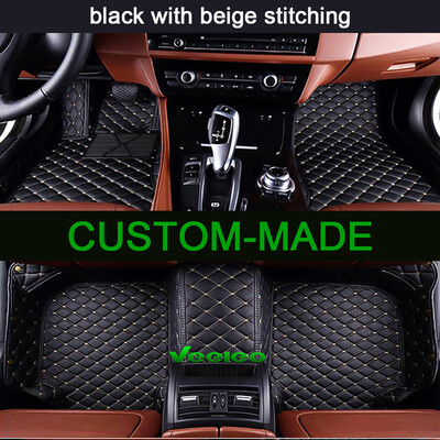 

6 Colors Leather Car Floor Mats for Tesla Model  2009-2017 All Weather Waterproof Anti-Slip Full Set Car Mats 3D Carpets