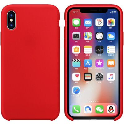 

Cool music front apple XSX mobile phone shell iPhonex mobile phone shell liquid silicone plus velvet soft shell protective cover for men&women thin for Apple iPhone xs anti-fall 58 inch red