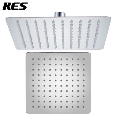 

KES J211S8 ALL SUS304 Stainless Steel 8-Inch Shower Head Fixed Mount Rainfall Style Modern Square Ultra Thin, Polished