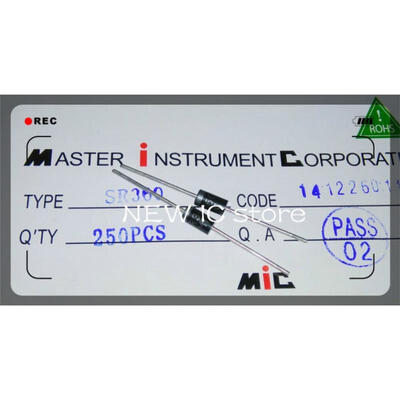 

50pcslot Free shipping SR360 DO-41 3A 60V MBR360 Schottky diode 20 100New original