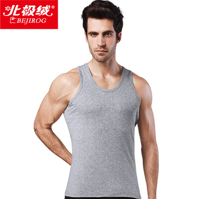 

Arctic cashmere mens vest cotton vest mens thin sweatshirt Slim stretch sweat-absorbent breathable casual sports sleeveless shirt shirt gray 185