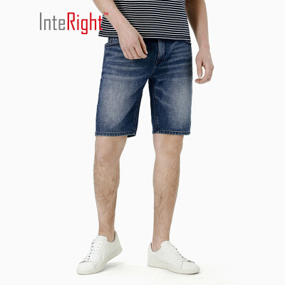 

INTERIGHT denim shorts mens spring&summer casual comfort denim shorts dark blue 30M