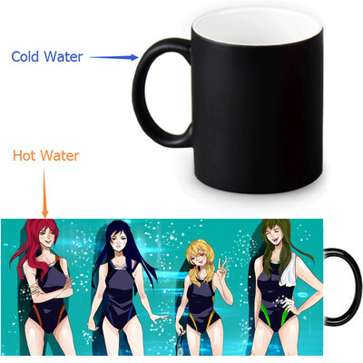 

Iwatobi Swim Club 350мл / 12 унций Кубок с чаем с регенерацией тепла Изменение цвета чашки кофе Чувствительные морфинг-кружки Волшебная чашка для чайных чашек
