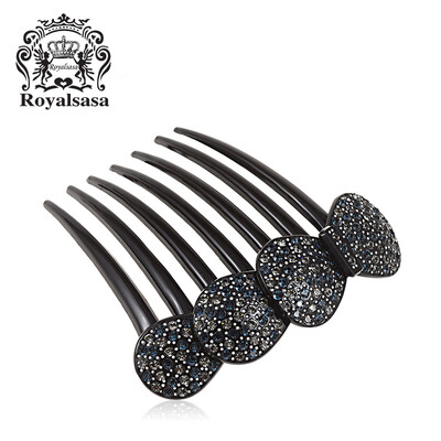

Royal Sasa Royalsasa hair accessories comb Korean version of the butterfly bow plug comb crystal hairpin hairpin jewelry