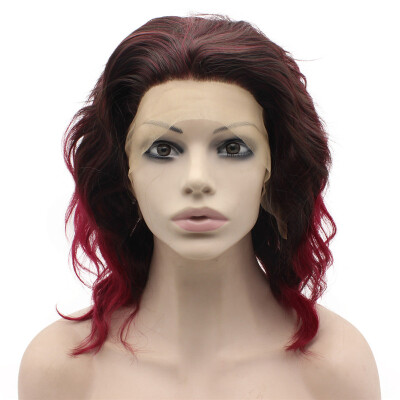 

Shoulder Length Wavy Swiss Lace Front Natural Brown Wig Ombre