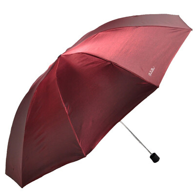 

Jingdong Supermarket] Paradise umbrella color shiny black rubber cloth umbrella 33146 paradise style Begonia red