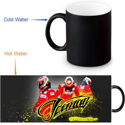 

Kimi Raikkonen 350ml12oz Heat Reveal Mug Color Change Coffee Cup Sensitive Morphing Mugs Magic Mug Milk Tea Cups