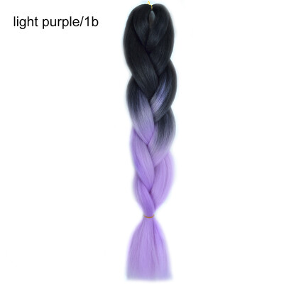 

Chorliss 24"65cm Synthetic Hair Extensions Jumbo Crochet Braids Ombre Braiding Hair For Women Pink Purple Blonde Bug Gray