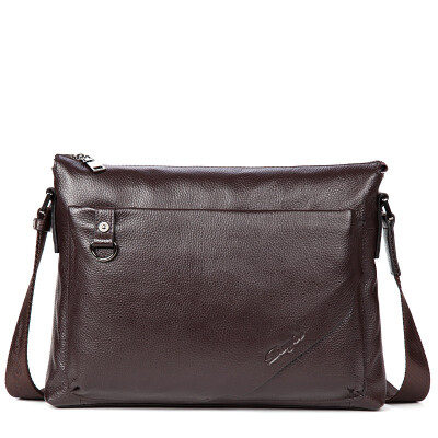 

DANJUE (DANJUE) cross leather cowhide shoulder Messenger bag business casual male package 1011-3 brown