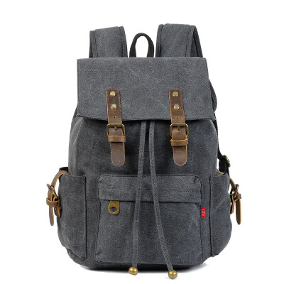 

2015 new Fashion leisure women&men backpack strap zipper solid color casual canvas backpack school bag designer travel bags