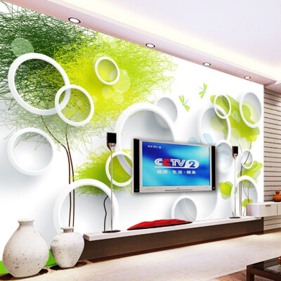 

3D Room Wallpaper Custom Photo Mural Non-woven Wall Paper Circle Abstract Tree Sofa TV Background Wall Wallpaper For Walls 3D