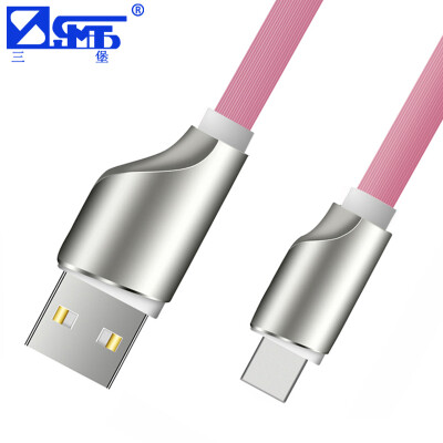 

Sanbao DX-100PK mobile phone charging cable TYPE-C interface zinc alloy knife line pink 1 meter