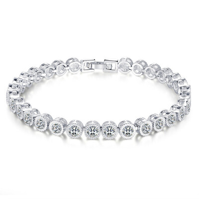 

Women Wonderful Swarovski Element Round-Cut Cubic Zirconia Tennis Bracelet 748