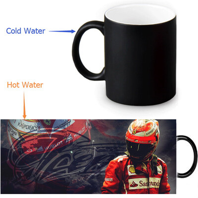 

Kimi Raikkonen 350ml12oz Heat Reveal Mug Color Change Coffee Cup Sensitive Morphing Mugs Magic Mug Milk Tea Cups