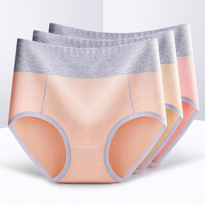 

Mei Ya Ting 4 loaded ladies underwear women cotton seamless women high waist large size skin shrimp powder gray L