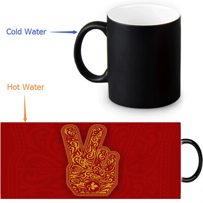 

Shepard Fairey Graffiti 350ml12oz Heat Reveal Mug Color Change Coffee Cup Sensitive Morphing Mugs Magic Mug Milk Tea Cups