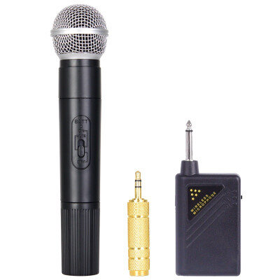 

Dual promise F02 handheld wireless microphone KTV home speaker / loudspeaker microphone black (with battery 6.5mm adapter