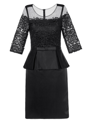 

CAZDZY Scoop Lace Knee Dress Cocktail Dress