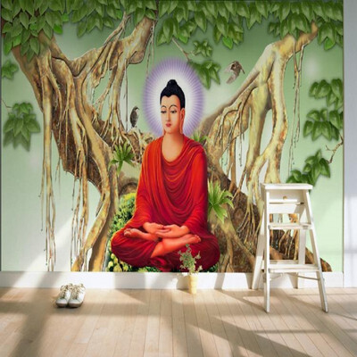 

Custom 3d mural wallpaper Modern style Buddha large mural wallpaper bedroom living room sofa TV background wallpaper mural