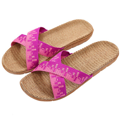 

Antarctic people Nanjiren slippers men&women models cotton&linen simple home seasons drag red 35-36 yards 19D016