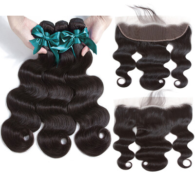 

Brazillian Body Wave With Frontal Closure Brazilian Virgin Hair Lace Frontal Closure With Bundles Meches Bresilienne Lots