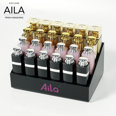 

AILA Black Clear Acrylic 24 Grids Держатель для губной помады Акриловая подставка для губной помады Lippies Блеск для губ Косметика для хранения вещей