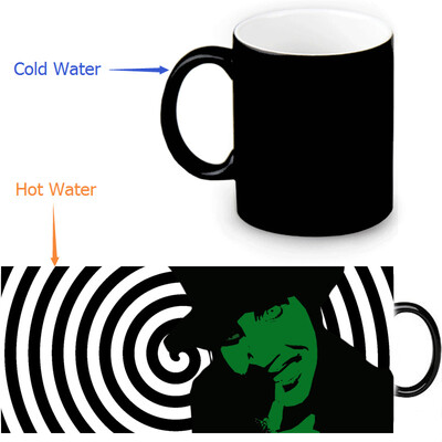 

Marilyn Manson 350ml12oz Heat Reveal Mug Color Change Coffee Cup Sensitive Morphing Mugs Magic Mug Milk Tea Cups