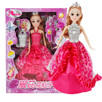 

Lens Eyes with 3D Curl Eyelashes Dolls Clothes Gown Outfits and Shoes for Girl's Birthday Party Christmas Gift