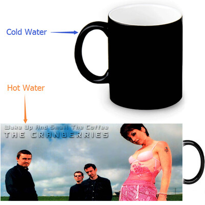 

The Cranberries 350ml / 12oz Heat Reveal Mug Color Change Чашка кофе Чувствительные морфинг-кружки Волшебная чашка для чайных чашек