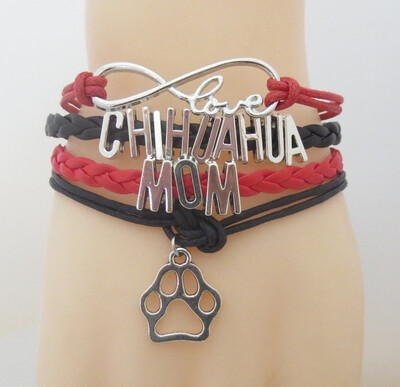 

Fashion Leather Multi-layers Jewelry Shiba Inu Mom Dog Charm Bracelet for Couple Infinity Love Animal Puppy Men Women Chain Bangle