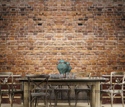 

Custom 3d mural Custom retro brick pattern wallpaper mural hotel restaurant cafe KTV wallpaper mural