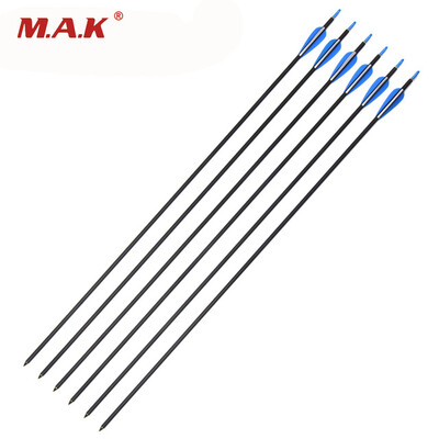 

12 pcs 30 Inches Spine 700 80cm Carbon Arrows with Replaceable Arrowhead for Compound&Recurve Bows Archery Shooting
