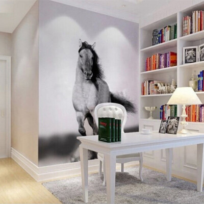 

3D Wall Custom Large Mural Wallpaper Animal Living Room Bedroom Sofa TV Background Wallpaper Non-woven Murales Horse Galloping