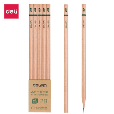 

Deli deli hexagonal rod 2B log writing pencil test pencil 10 box 58144