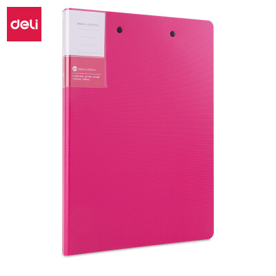 

Deli Ali A4 color folder double strong clip Office folder blush 5047