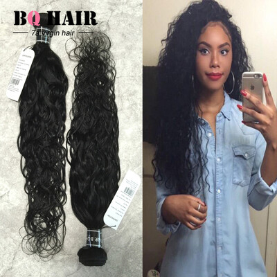 

BQ Hair Mink Grade 7A Brazilian Human Hair Water Wave 3 Bundles 8-28 inches Wet&Wavy Unprocessed Virgin Hair Perruque 1B