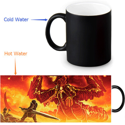 

Monster Hunter Manga 350ml12oz Heat Reveal Mug Color Change Coffee Cup Sensitive Morphing Mugs Magic Mug Milk Tea Cups
